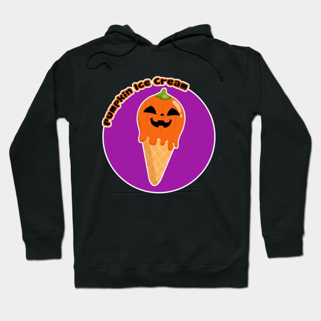 Halloween Pumpkin Ice Cream Hoodie by Just a Cute World